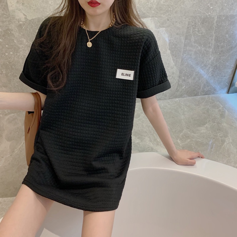 kaos lengan pendek putih atasan T-shirt oversize Korean style baju wanita