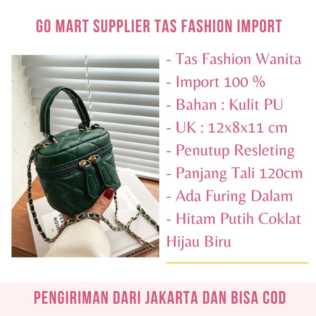 GOMART - Tas Selempang Wanita Mini Korea Import Terbaru Kekinian - Tas Pesta Wanita Elegant - Tas Slempang Bahu Wanita - TB05