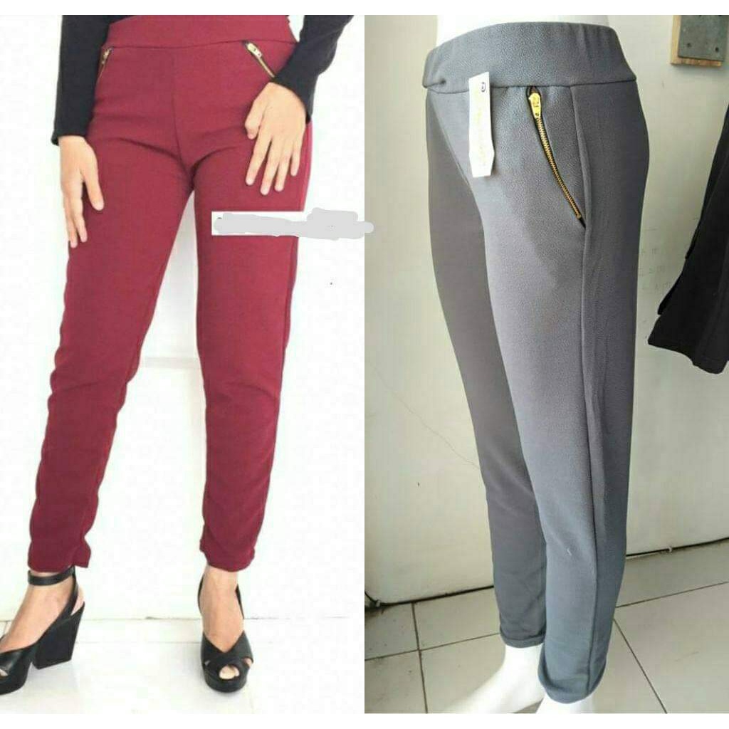 CELANA RESLETING STANDAR / LUNA ZIPPER PANTS