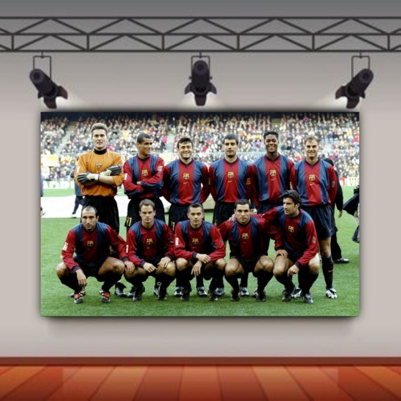 Poster dinding squad Barcelona fc 1998-1999
