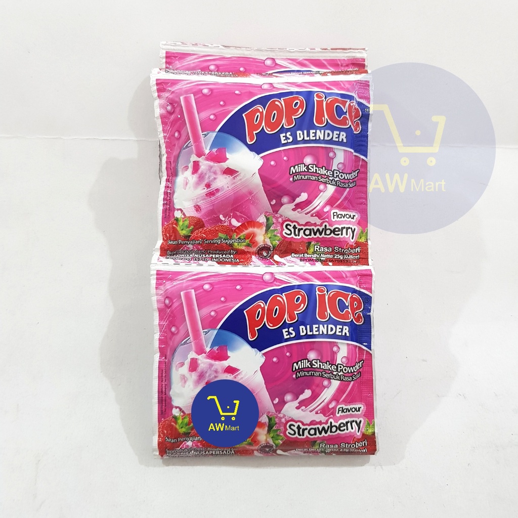 POP ICE RENCENG (25 GRAM X 10'S - CHOCOLATE/STRAWBERRY/CHOCO MALT/MANGGA/MELON