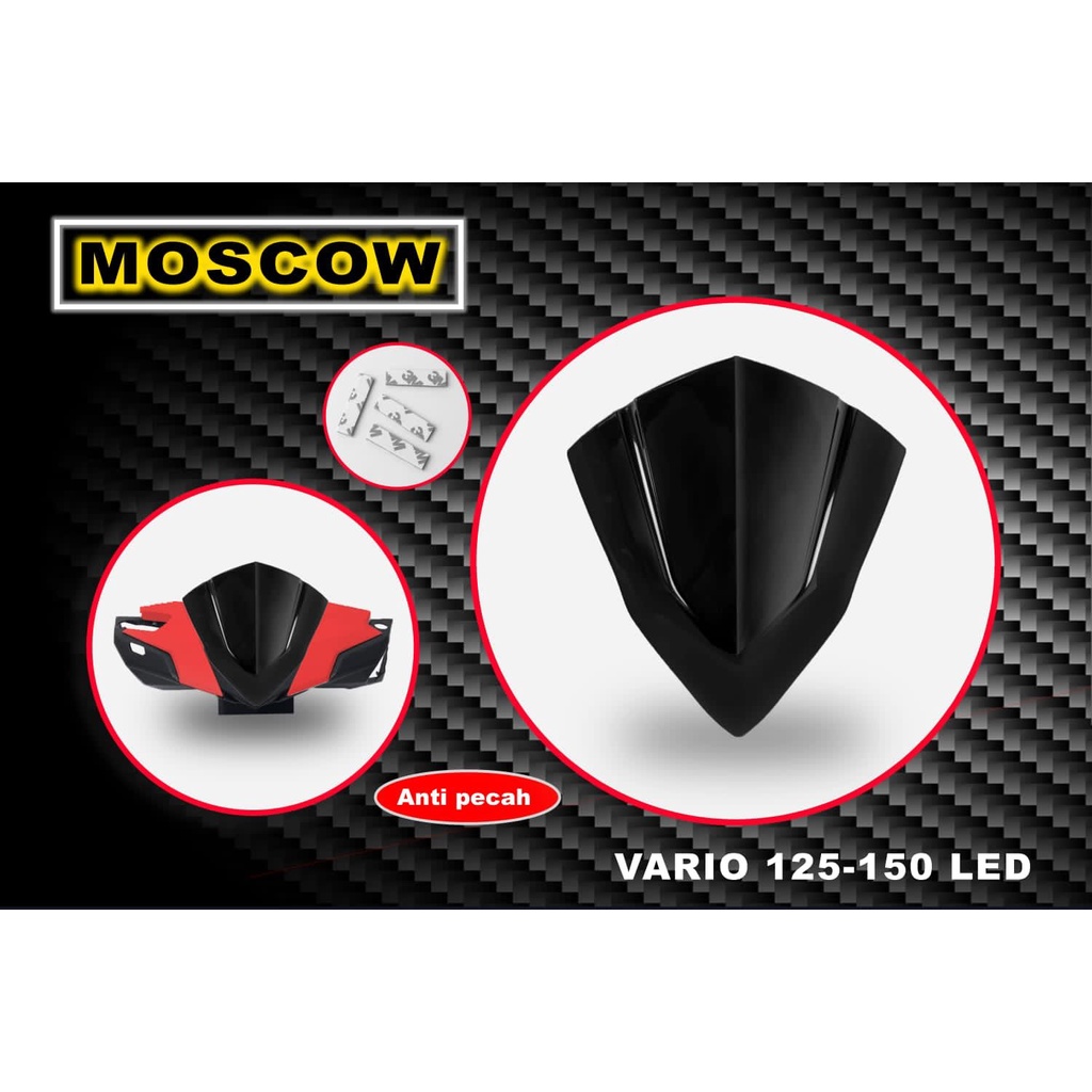 VISOR VARIO 125 ALL NEW DAN VARIO 150 LED ESP OLD NEW 2015 2016 2017 2018 2019 2020 VARIO 160 TIPE CBS TAHUN 2022 FREE DOUBLE TAPE 3M LEM WINDSHIELD VARIO HITAM DAN KARBON CABRON FREE DOUBLE TAPE 3M MERK MOSCOWTEBAL WINSIL WINDSHIELD MOTOR