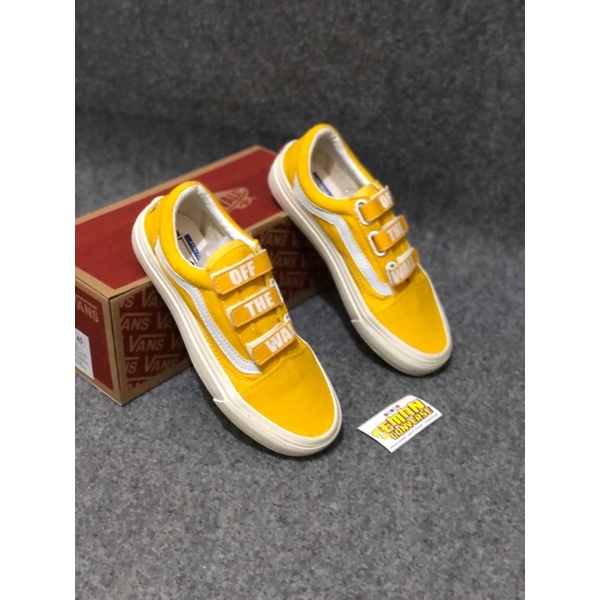 SEPATU VANS OLDSCHOOL VELCRO PEREKAT YELLOW VELCRO PREPET KUNING