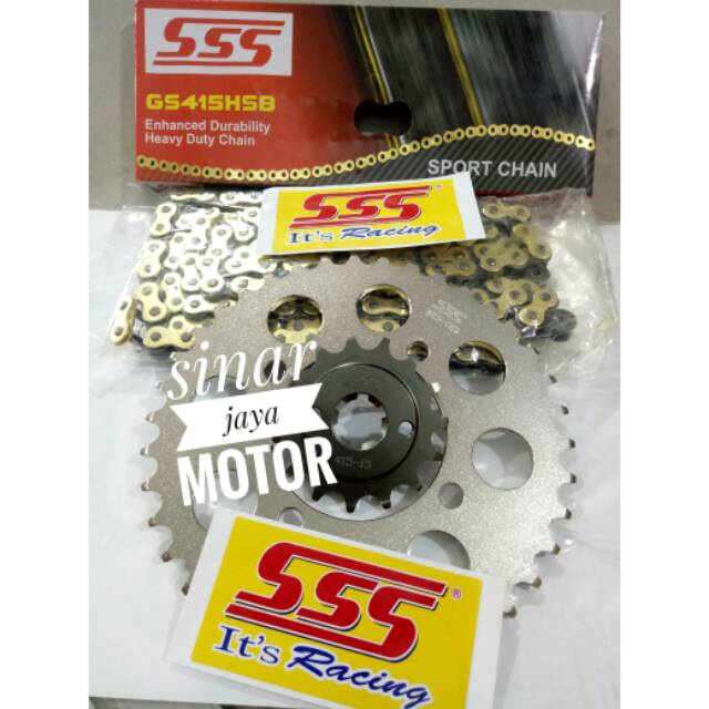 Gear sss 415 vixion old - vixion new - mx king - r15 lama - 1set hsb