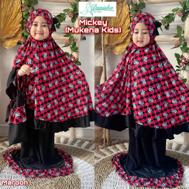 Mukena Mukenah Kids Anak Mickey Ori Danisha