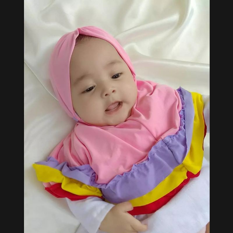 Jilbab Arsy Anak Instan 0 - 3 Tahun Jersey Premium Hijab Newborn Tk Bayi Lucu 6 - 12 Bulan Sekolah Sd 1 - 2