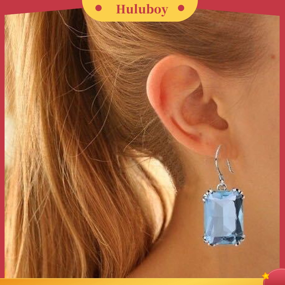 Hu Hu Hu Hu Hu Alat Bantu Pasang Kacamata♡ Anting Kait Gantung Wanita Hias Berlian Imitasi Besar Gaya Elegan Untuk Hadiah