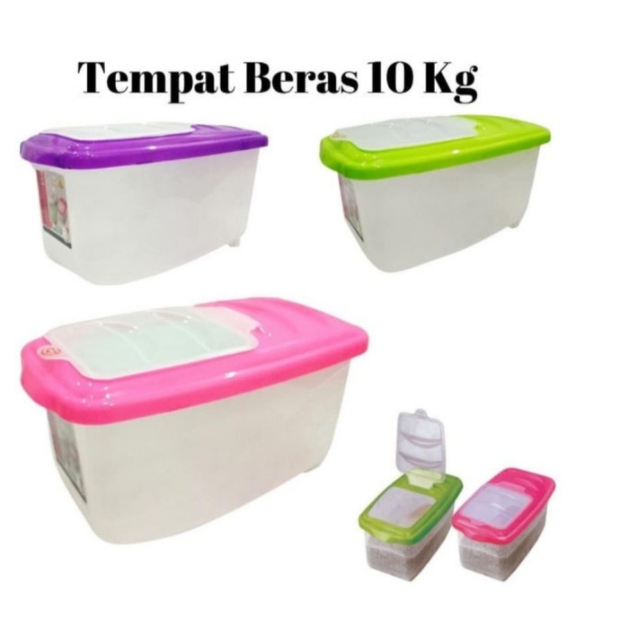 

978Eq1W Rice Box 10Kg/Tempat Beras 10 Liter/Kontainer Beras Lovenia WQ012