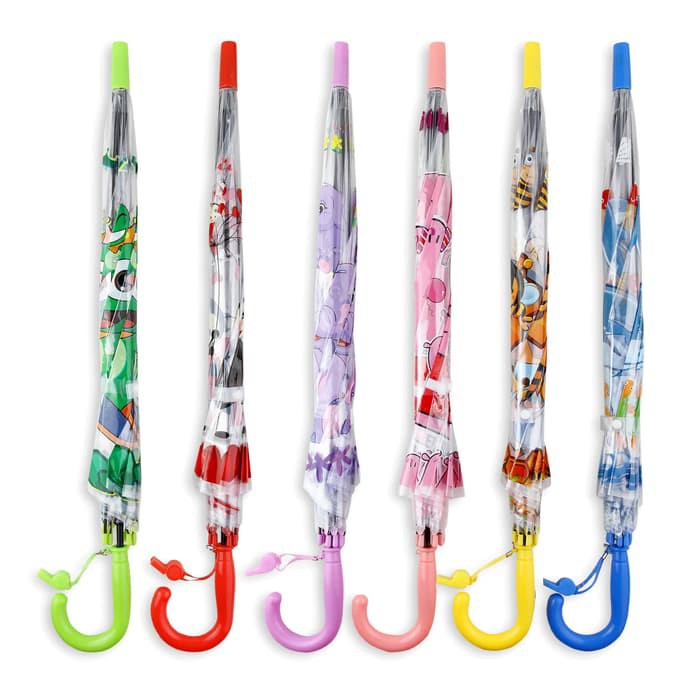 TERLARIS / Payung Transparan Mangkok ANIMAL Anak Jepang Korea