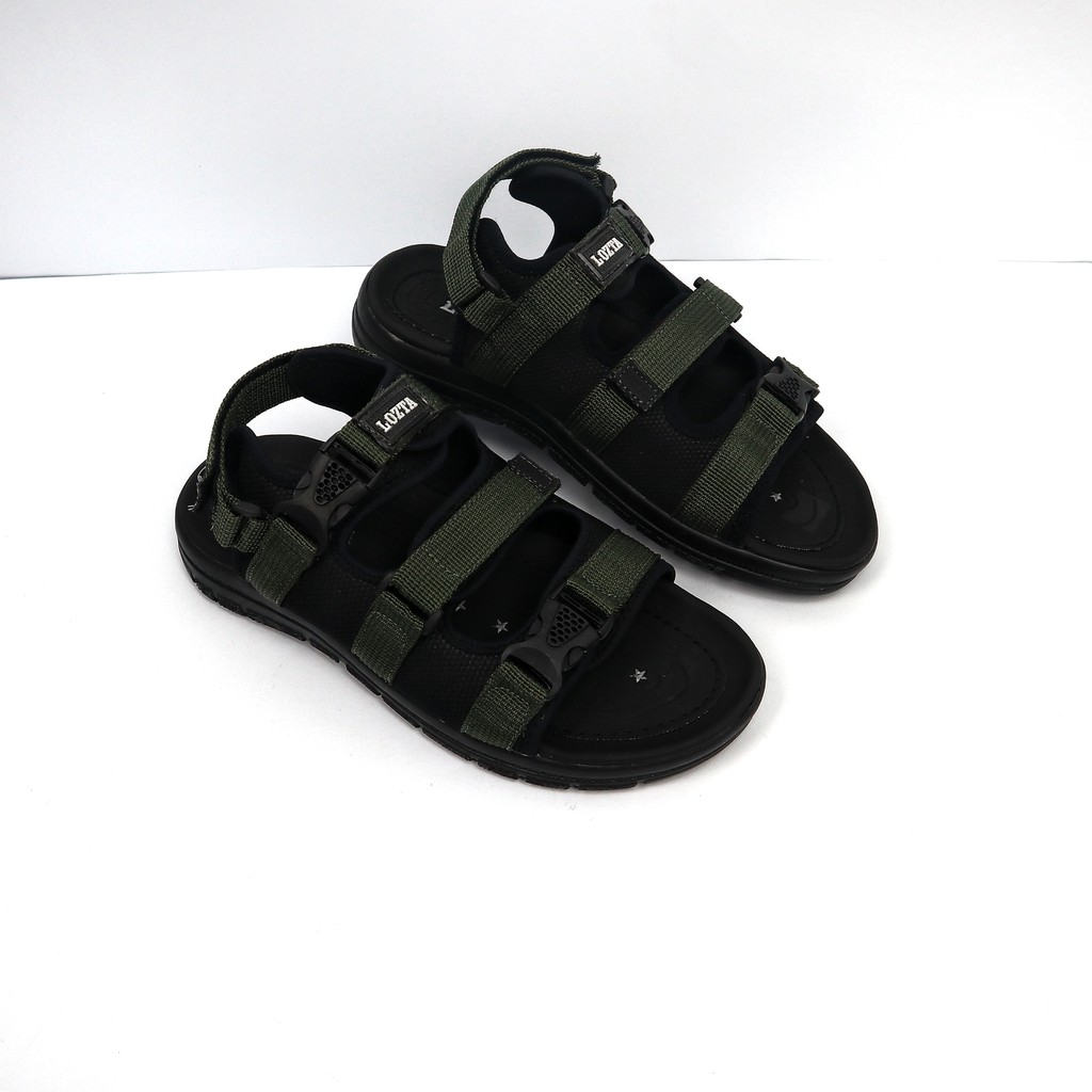 TERBARU NEW SANDALS MEN SANDAL GUNUNG PRIA CASUAL LOZTA ZARI TRIPEL WARNA GREY BLACK RED GREEN