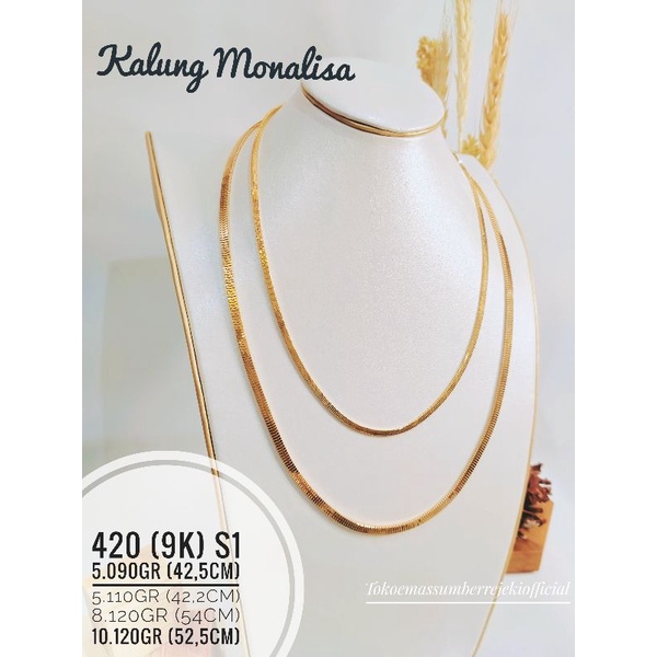 X6* Kalung/Kalung Monalisa/kalung gepeng/kalung Italy double/kalung monalisa 420 UBS/kalung italy/ka
