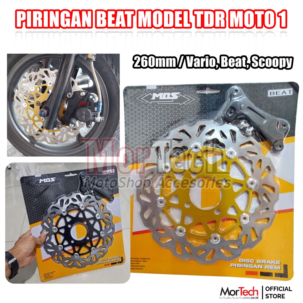 Piringan Cakram Depan Variasi Besar Model Daytona TDR Moto1 Plus Breket Vario 110 Cw Karbu Techno Be