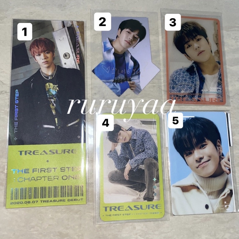 JAEHYUK TREASURE PHOTOCARD OFFICIAL YGS CH1 CH2 CH3 MUMO CASHBEE FA YGSELECT CHAPTER 1 2 3