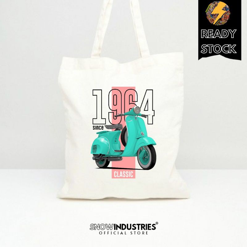 Tote Bag Wanita Pria Kanvas Baby Premium Vespa