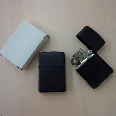 KOREK ZIPPO POLOS BLACK MURAH PEMANTIK LIGHTER