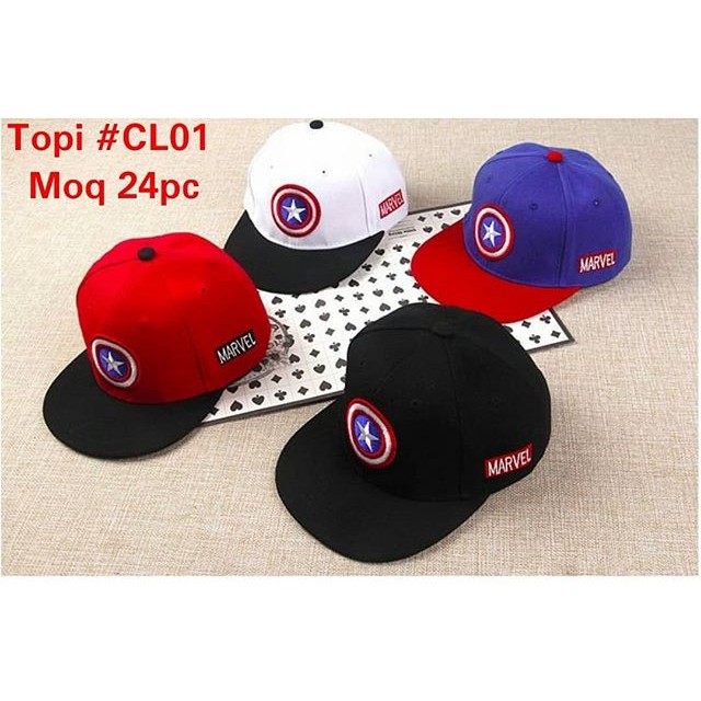 Captain America Hat Topi Anak Marvel