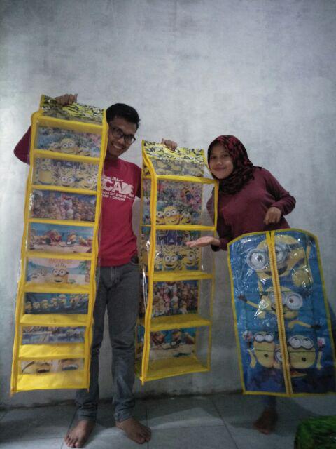 Free Ongkir Hanger Jilbab, Hanger Tas,  Hanger Sepatu Motif Hello Kity Resleting