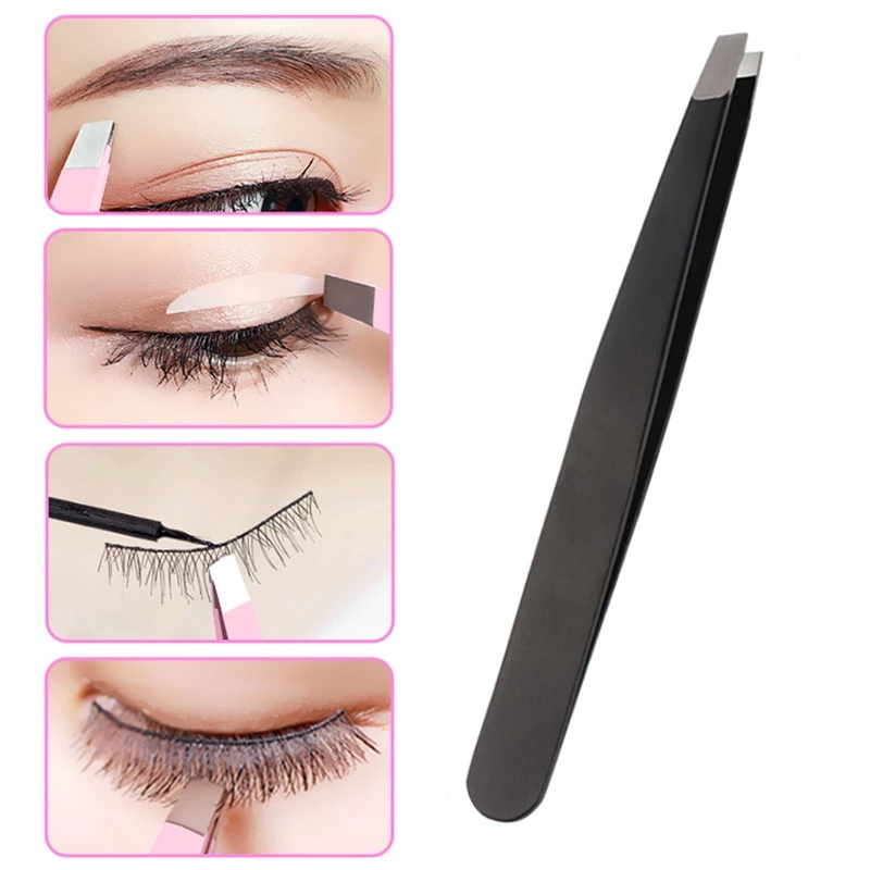 1pc Pinset Alis Bahan Stainless Steel Untuk Alat Makeup