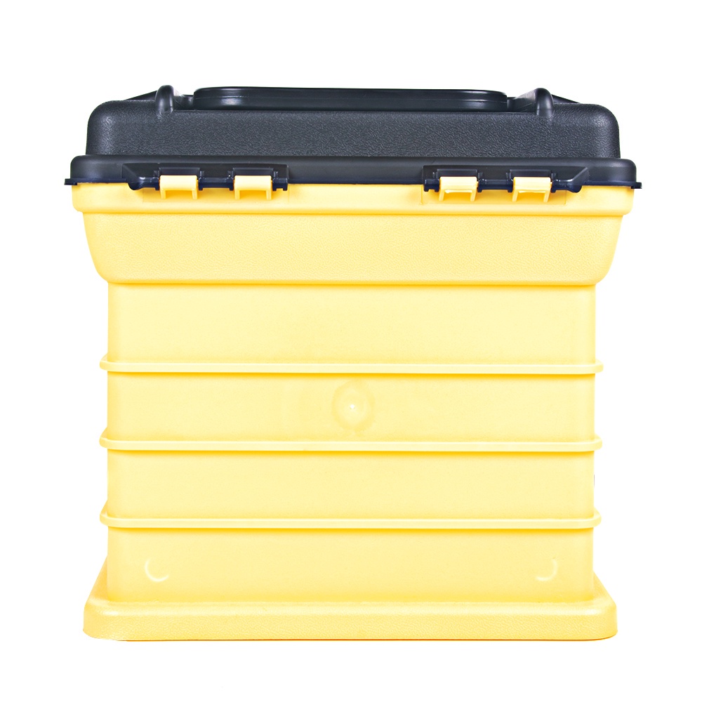 Kotak Penyimpanan Umpan Pancing Portable 4 Lapis Bahan Plastik Ukuran 27x17.5x26.5cm