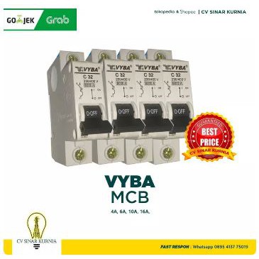 MCB VYBA 4A, 6A, 10A, 16A | VYBA MCB
