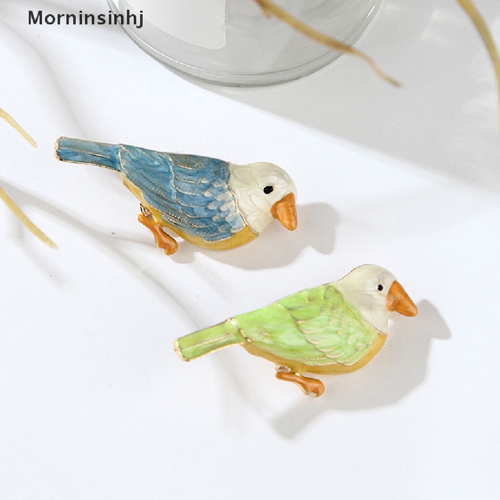 Mornin Enamel Burung Hewan Bros Pin Wanita Kemeja Kerah Buket Brooch Perhiasan Hadiah id