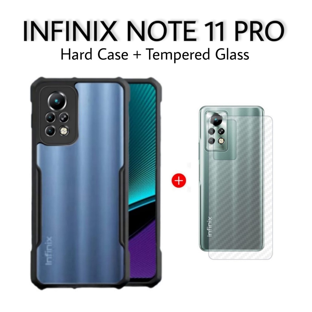 Hard Case INFINIX NOTE 11 PRO Case Shockproof Fusion Free Skin Carbon Back Skin Handphone