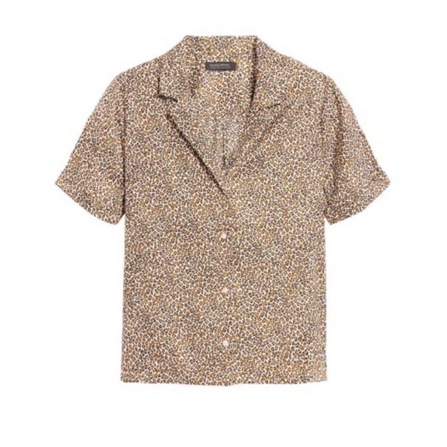 (n201) Banana republic camp collar blouse