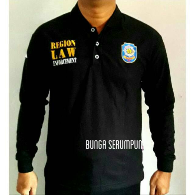 KAOS SATPOL PP - KAOS SATPOL PP LENGAN PANJANG - KAOS SATPOL PP LOGO BIRU - KAOS KERAH SATPOL PP