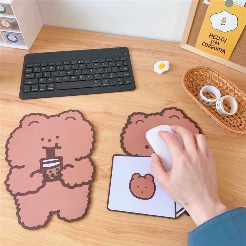 Mouse Pad Lucu Korea Anti Slip Model Chocolate Bear - EI26