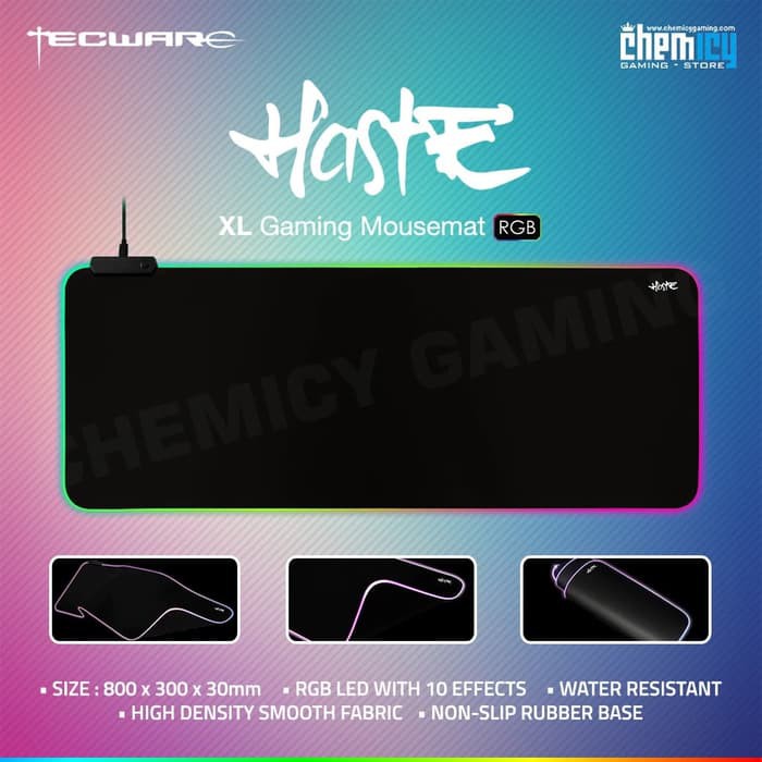 Tecware Haste XL RGB Cloth Extended Gaming Mousepad / Mousemat