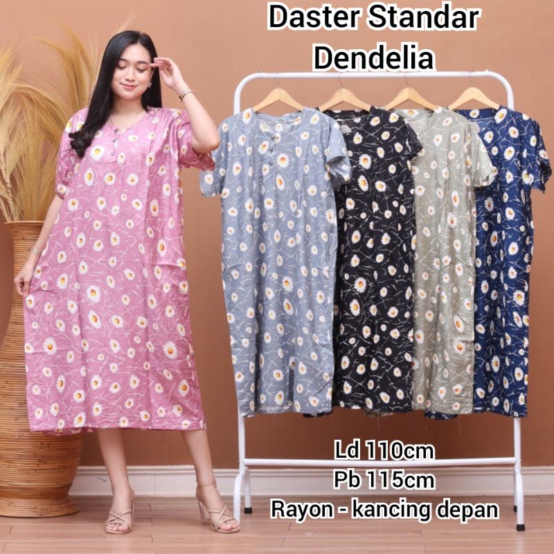 DASTER STANDAR PANJANG SELUTUT BUSUI DADA KANCING  LD 110 PB 115 BAHAN RAYON BERKUALITAS COCOK UNTUK HARIAN DIRUMAH