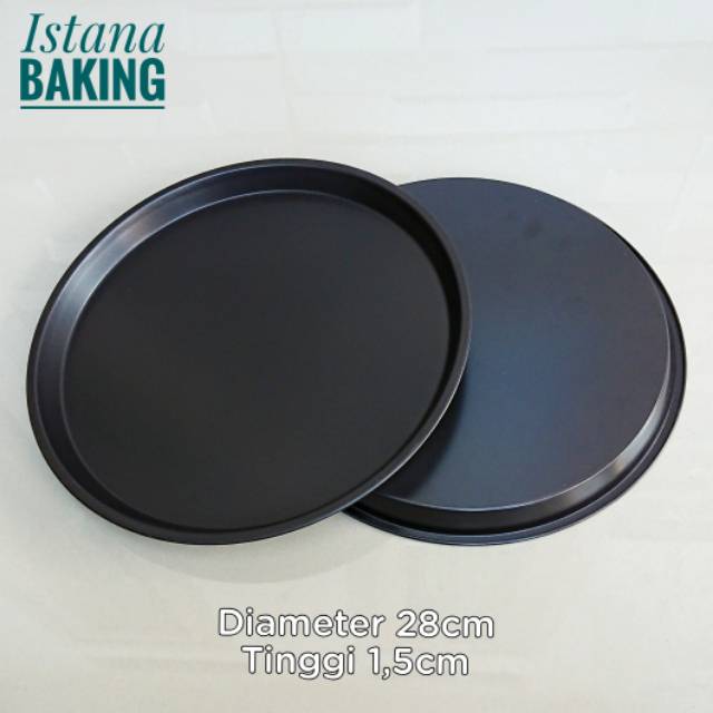 [Istana Baking] Loyang Pizza Teflon Anti Lengket Pizza Pan Ceper Cetakan Pizza Non Stick 28cm