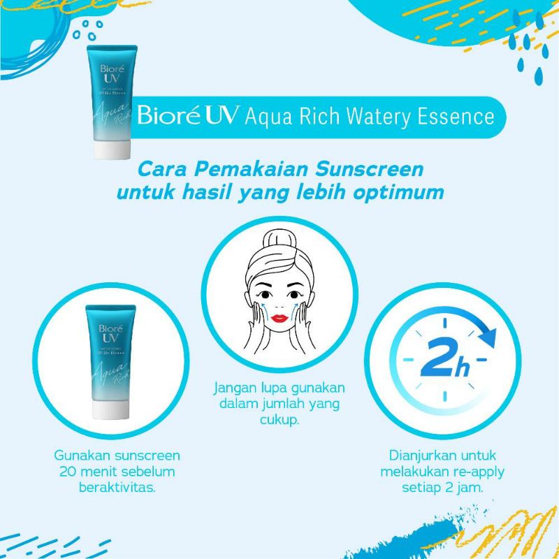 BIORE UV Aqua Rich Watery Essence Spf 50 15gr/30gr Sunscreen Biore