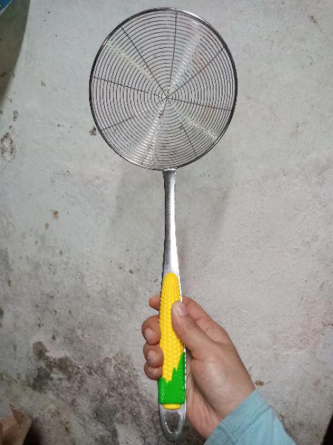 Serok Stainless Pegangan Warna / Jagung 18 Cm