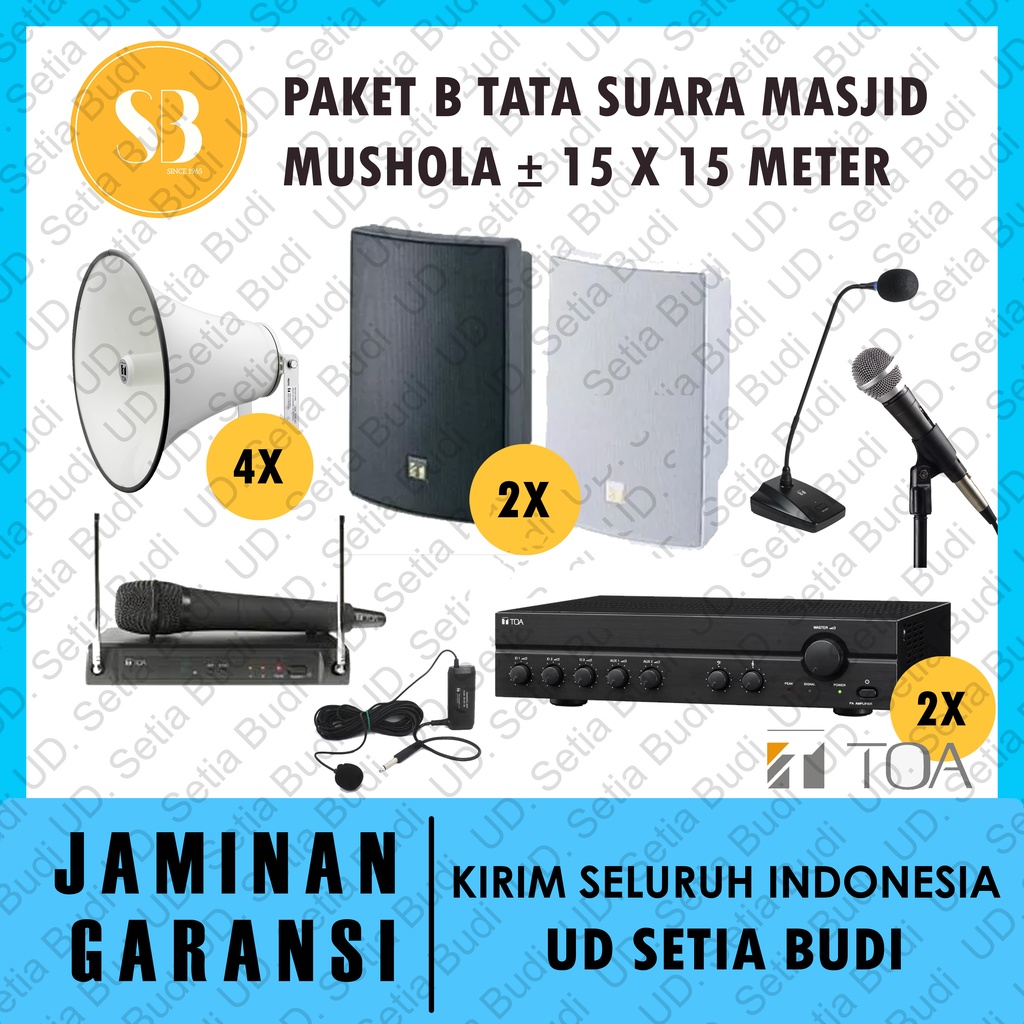 Paket B Tata Suara Masjid Mushola 15 x 15 Meter