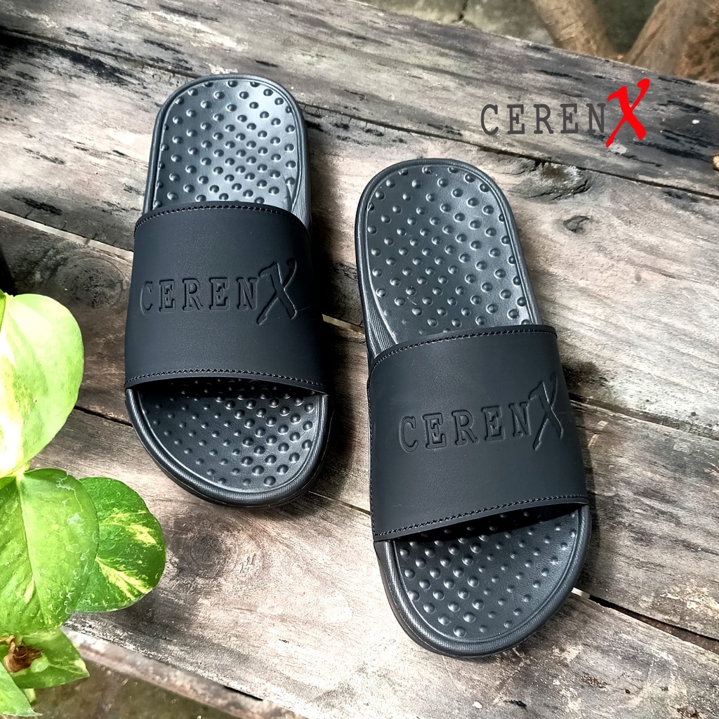 SANDAL SLOP EMBOSS / SANDAL SLIDE SENDAL SLIP ON BASIC EMBOSS #CR