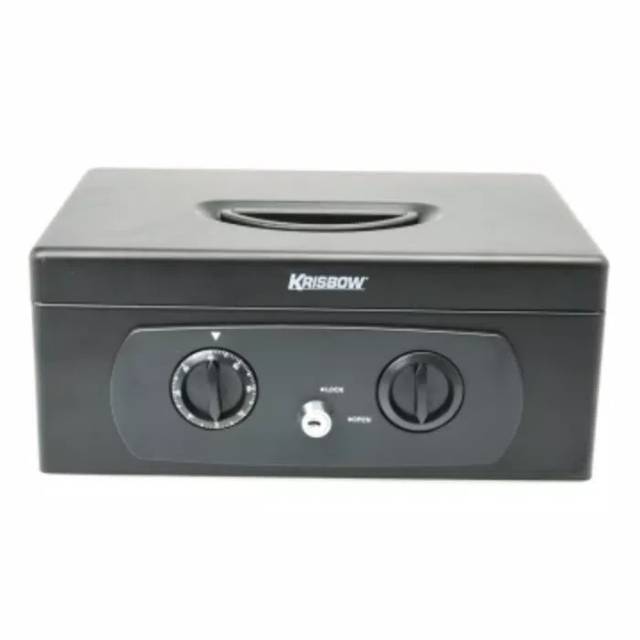 Krisbow Cash Box - Safety Box Hitam