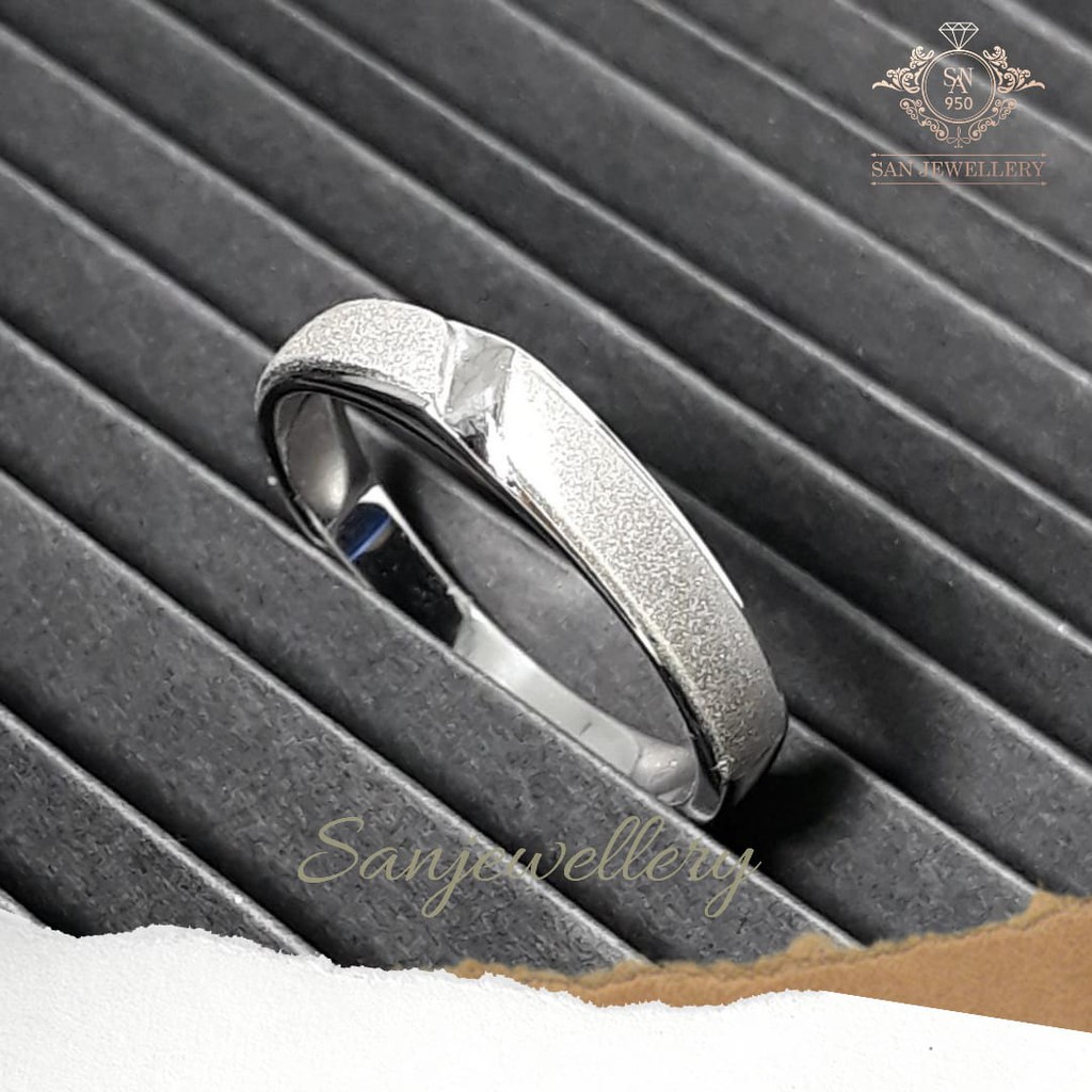 Cincin perak pria platinum palladium emas P125