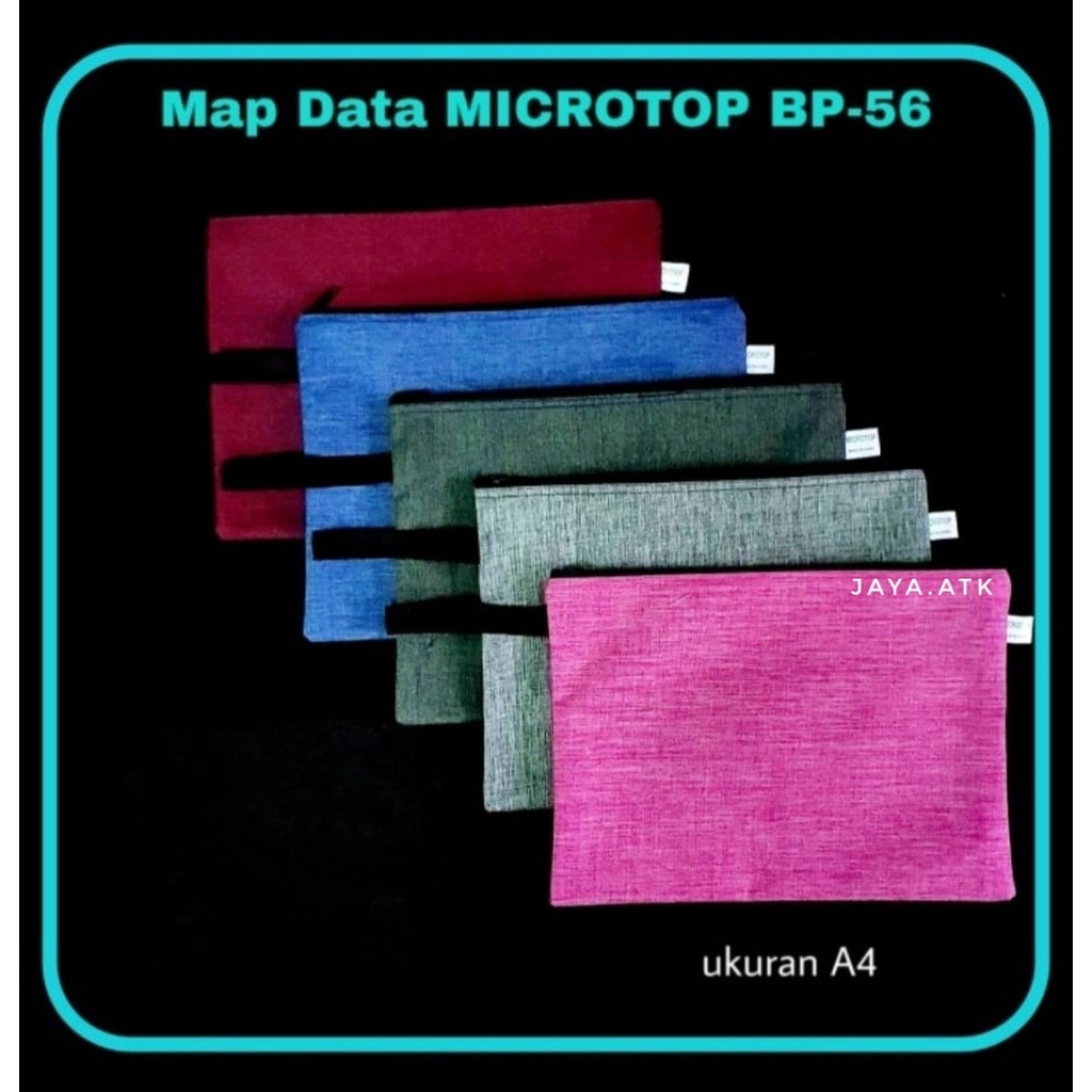 Jual MAP ZIPPER POCKET RESLETING A4 KAIN ZIP BAG DOKUMEN KAIN POLOS ...