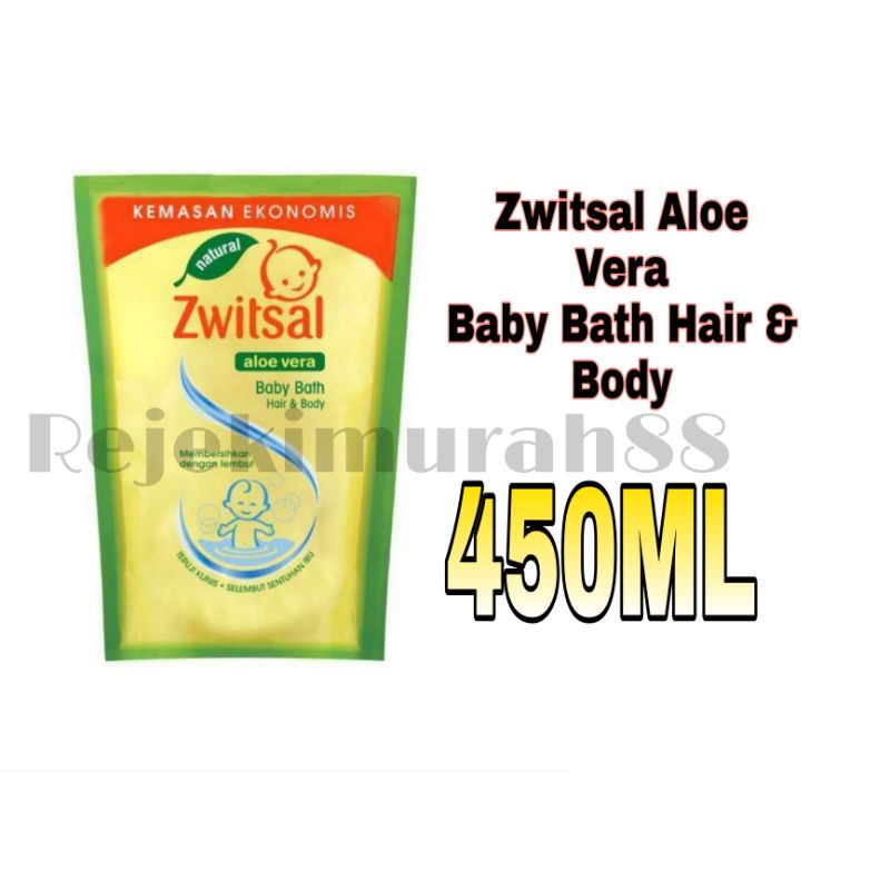 Zwitsal Aloe Vera Baby bath Hair &amp; Body 450Ml