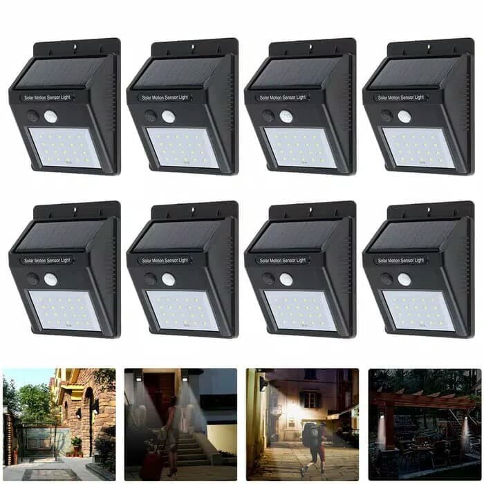 Lampu Solar Motion Sensor Light 30 LED MS-10WLD &amp; MS-15WLD Lampu Taman Tenaga Surya Cahaya Matahari