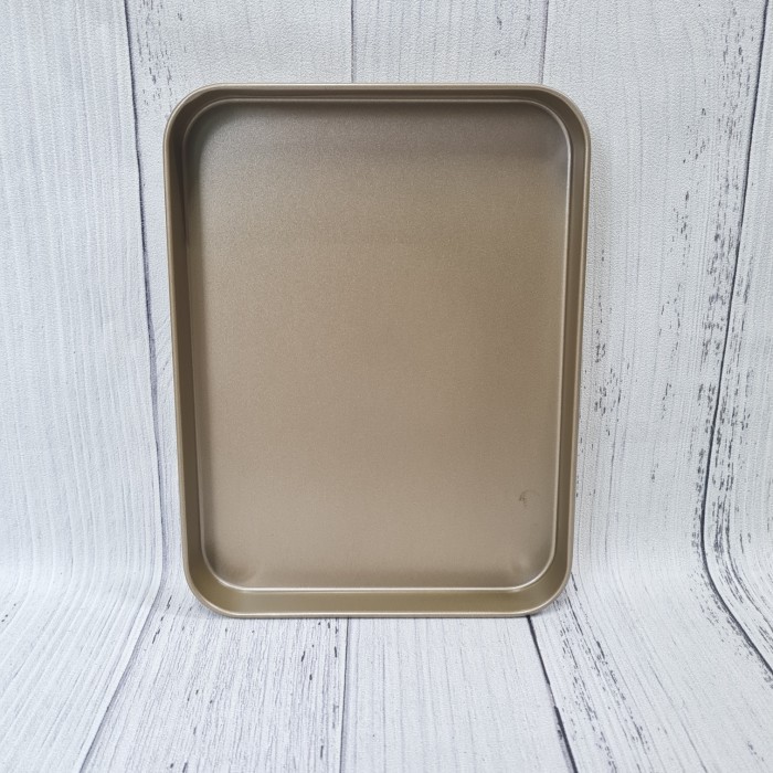 Bake Pan Loyang Bolu Gulung Kecil | Copper/Gold Ukuran 24.5x18.8x2.3cm | Model Lurus Base 24x18cm