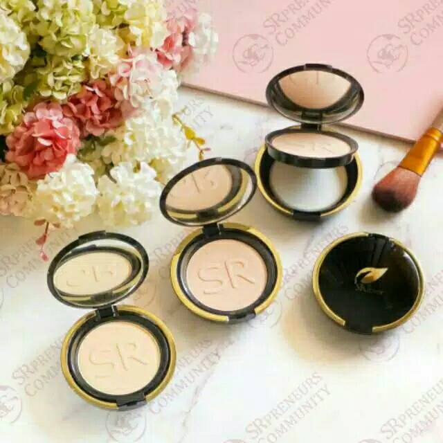 Bedak SR12 Exclusive Compact Powder, Sr12 pencerah wajah alami