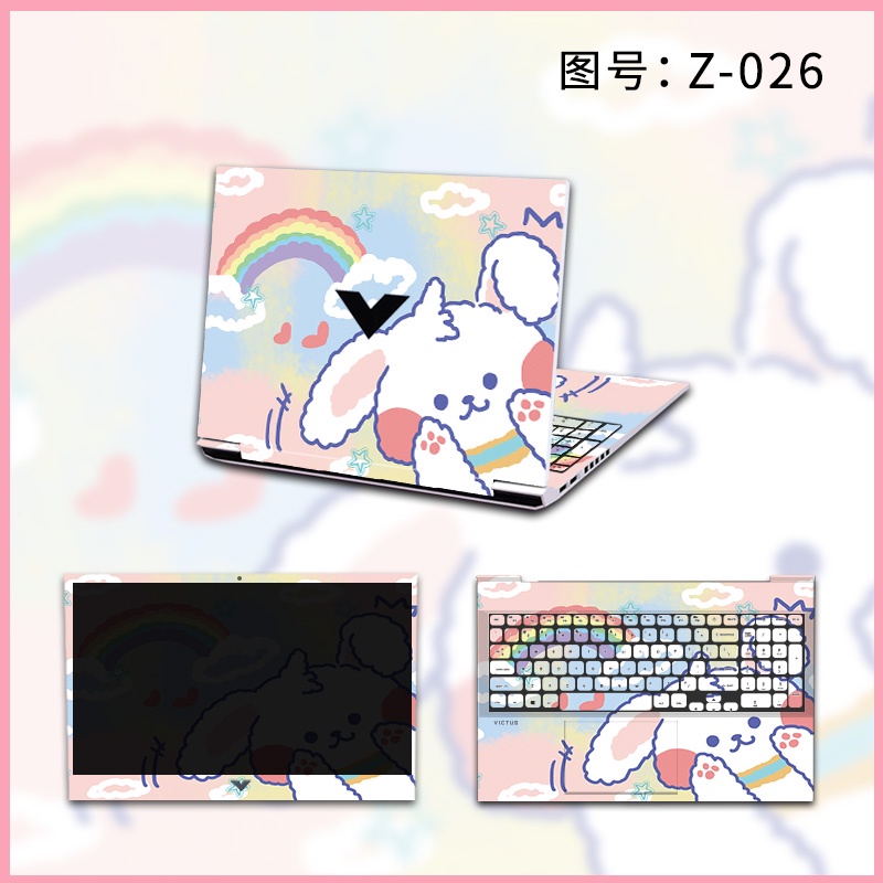 3pcs Stiker Pelindung Keyboard Laptop Motif Print Kartun ABC Warna Polos Untuk HP Victus 7 16-D 16-E 16-B