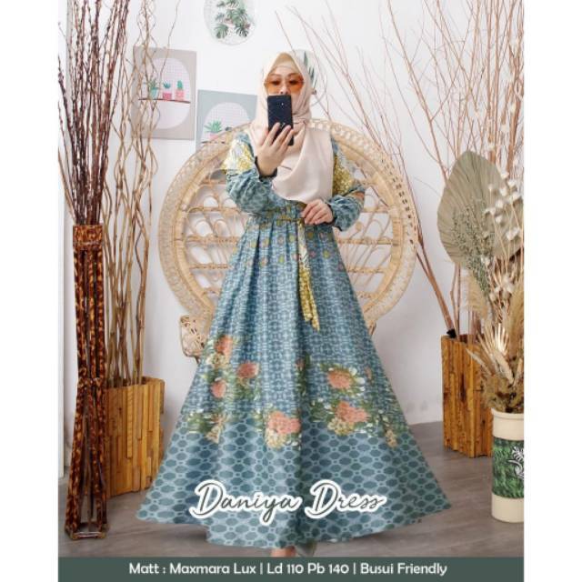 KIYORA/DRESS MAXI DANIA/GAMIS BORDIR WANITA/SYARI KEKINIAN/TERBARUTERMURAH/REALPIC/SERAGAM PENGAJIAN