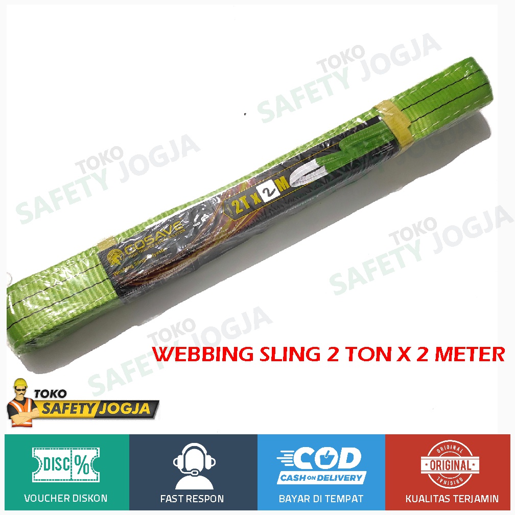 WEBBING BELT SLING SAFETY 2 Ton x 2 Meter Tali Pengikat Pengangkat