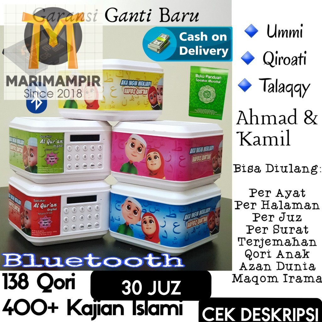 Marimampir Chip 16 gb + Murottal Chip Speaker Murottal Al Quran Advance tp 600 Murajaah Speaker Hafa