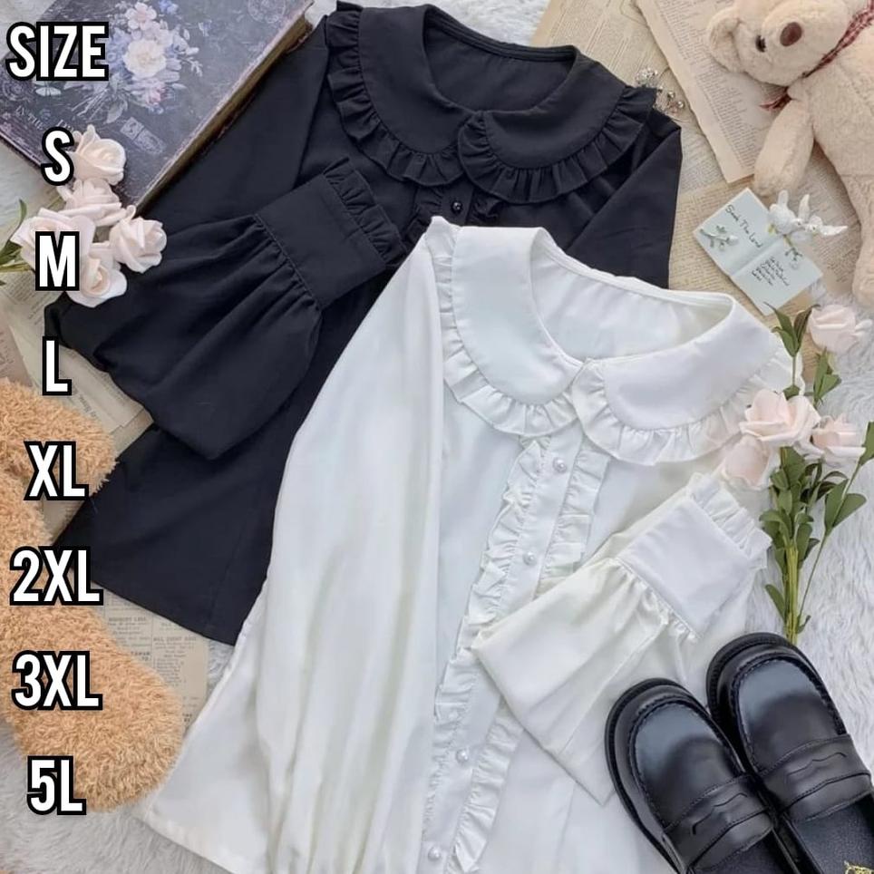 Model Baru.. Pearly Blouse - Size S M L XL 2XL 3XL 5L - Blouse Jumbo - Baju Jumbo - Atasan Wanita Ju