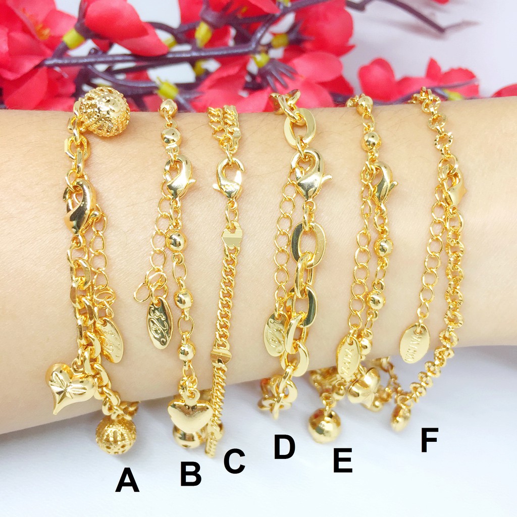 Gelang Tangan Xuping Fashion Rantai Love Ukir Disco Ball - BB413