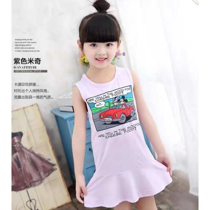 Baju Dress / Tunik Anak Perempuan Import Usia 3-8 Tahun
